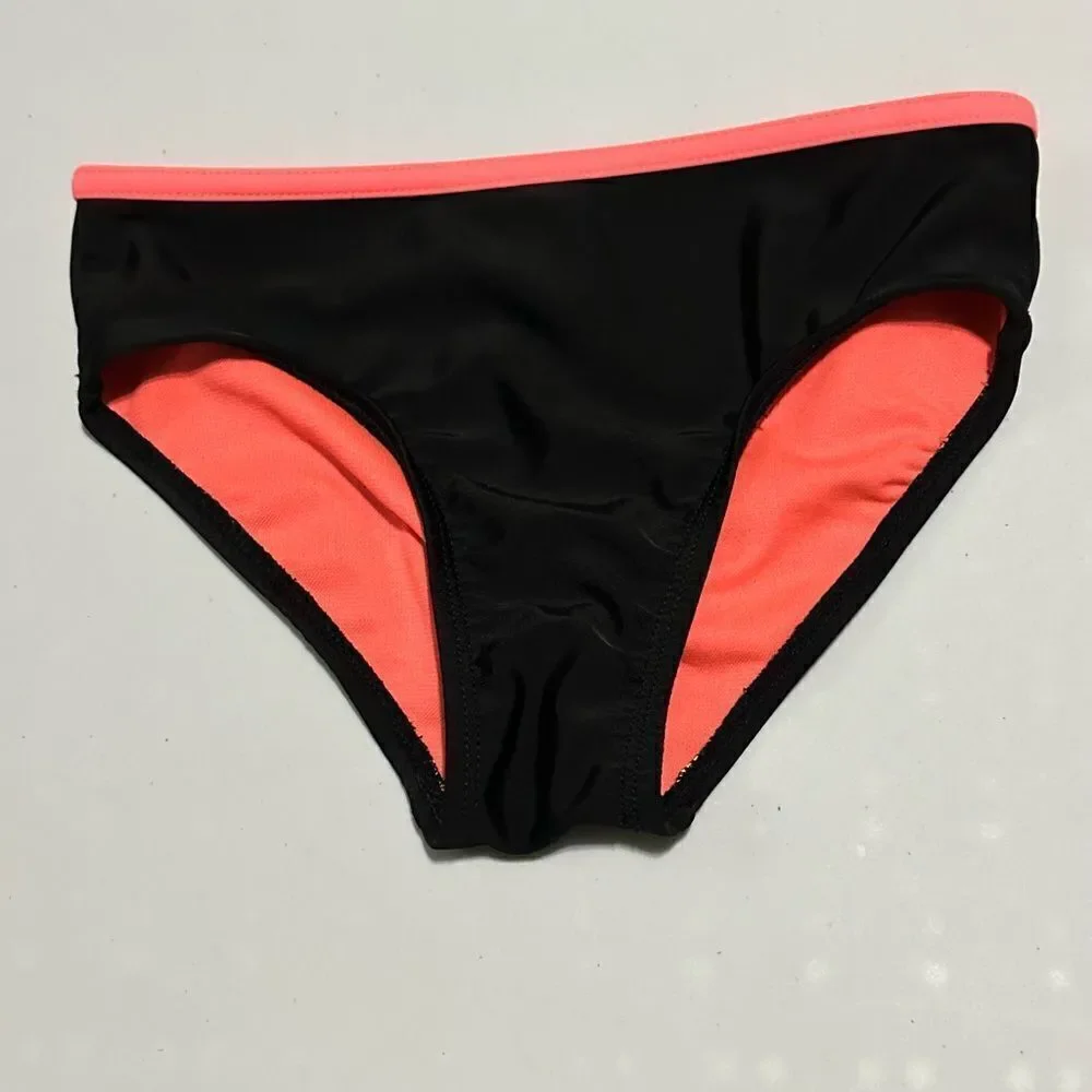 Gerry - black and orange tankini style swim suit girls size S 7/8